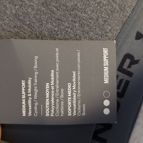 Under Armour 2X sports bra - gray, cross back, medium support - Picture 4 of 4